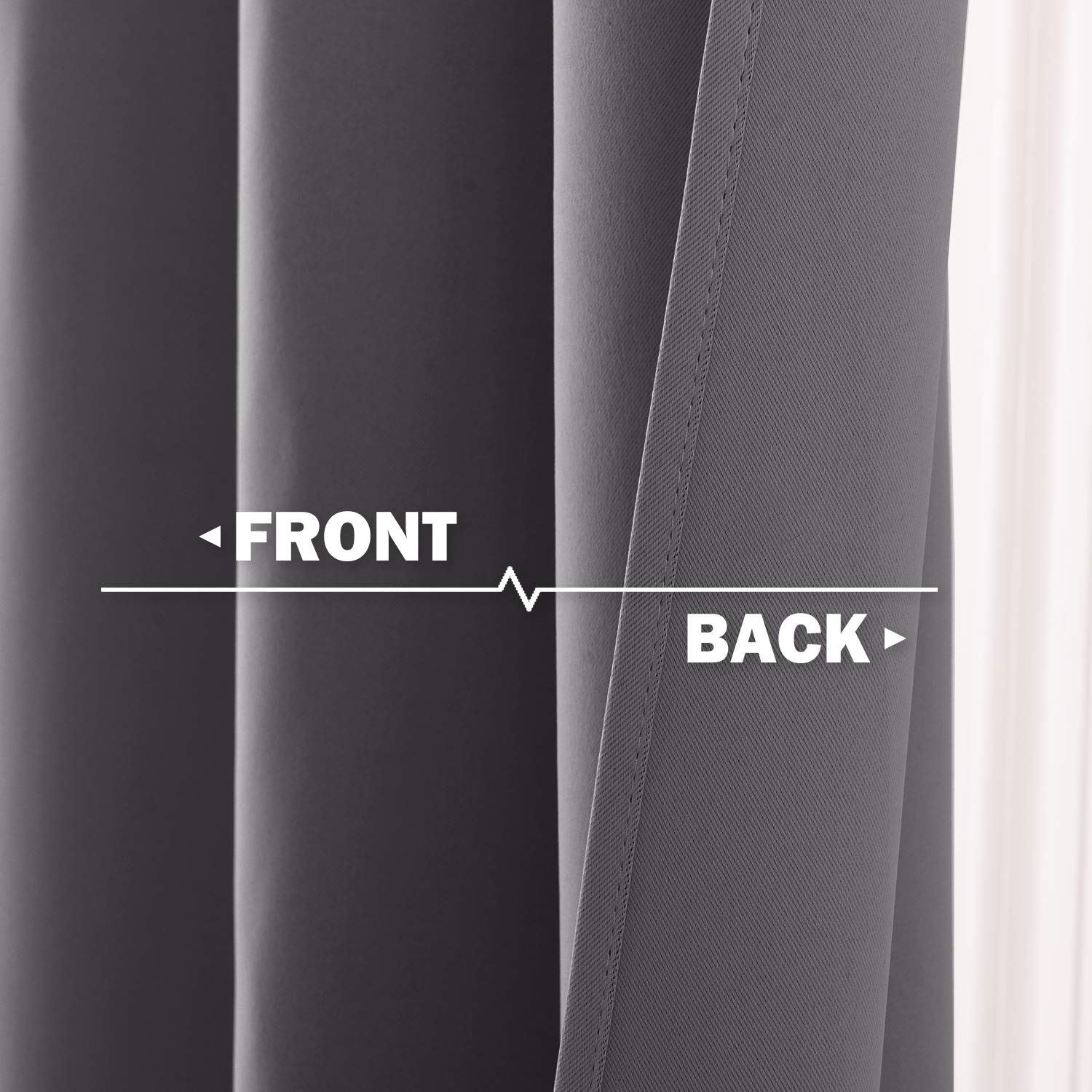Nicetown Kitchen Valance Window Treatment Blackout Tiers For Small Window Short Curtain Farmhouse Grommet Country Window Cover For Living Room/Basement, W34 X L24, 2 Panels, Grey