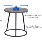 Lorell, LLR16262, Round Side Table, 1 Each
