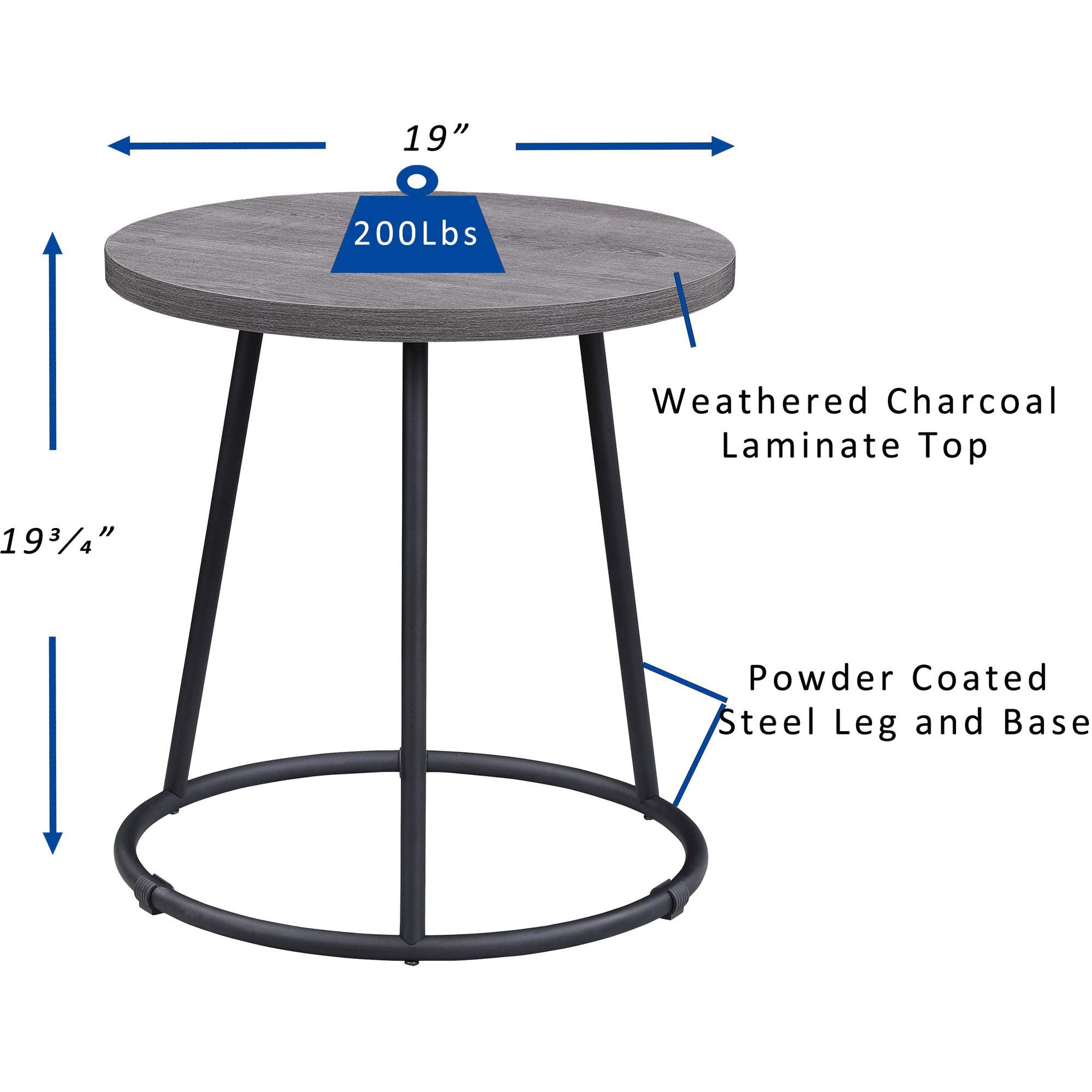 Lorell, LLR16262, Round Side Table, 1 Each