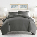 Ienjoy Home Hotel Collection Soft Brushed Microfiber Duvet Cover Set, Twin, Gray