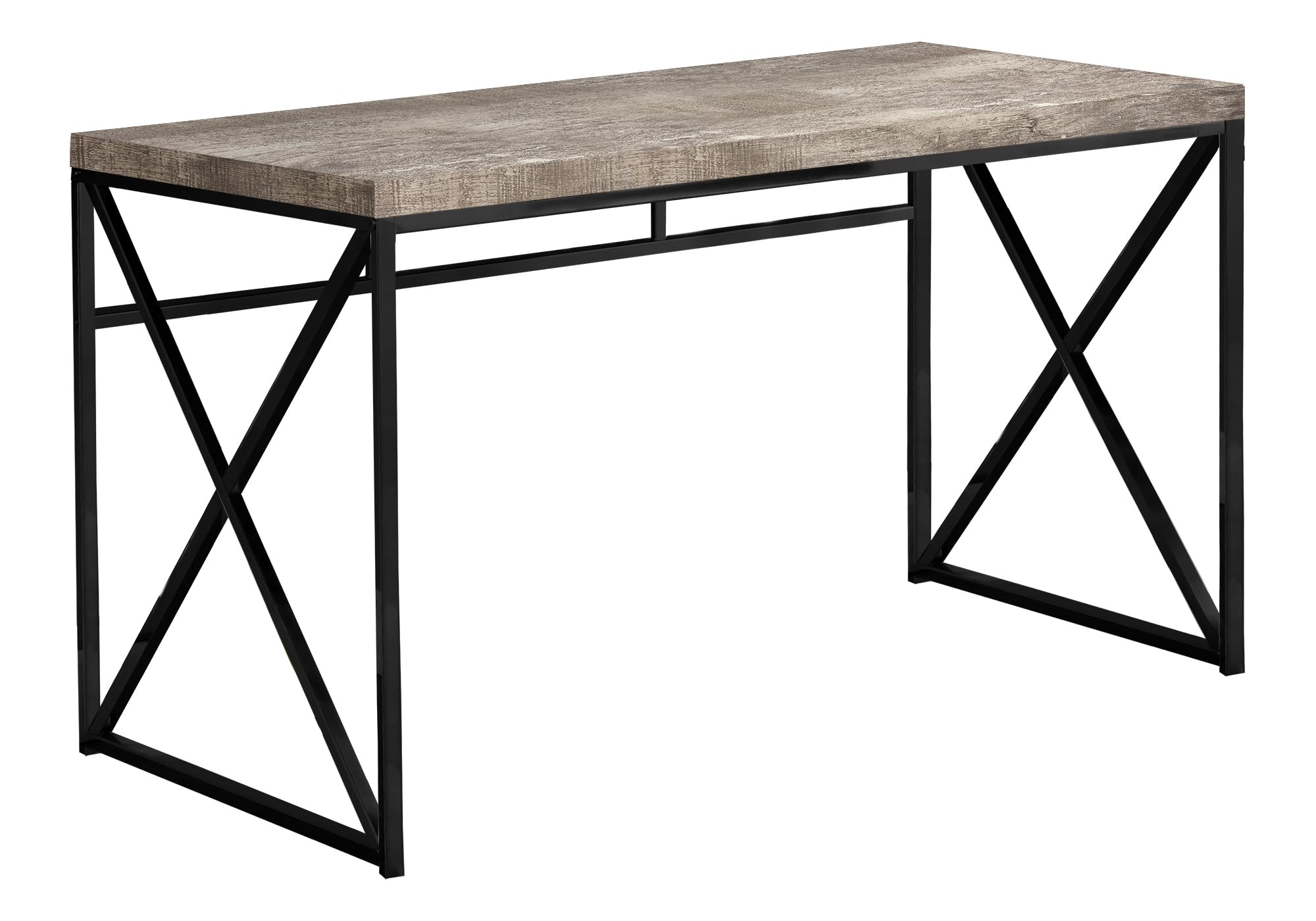 Monarch Specialties Computer Desk - Contemporary Home & Office Desk - Scratch-Resistant - 48” L (Taupe)