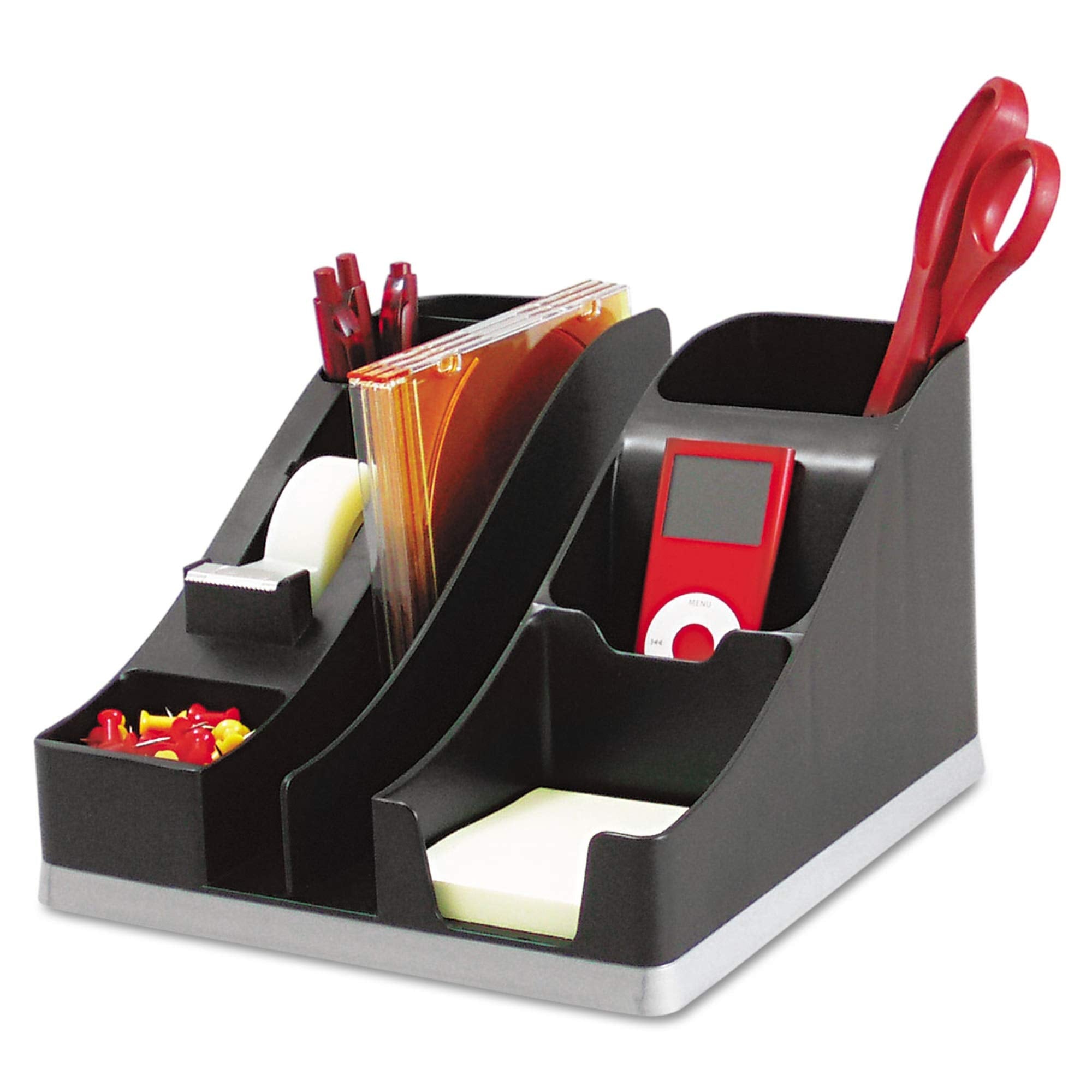 All-In-One Caddy, 8 X 9 1/4 X 5 1/4, Black/Silver