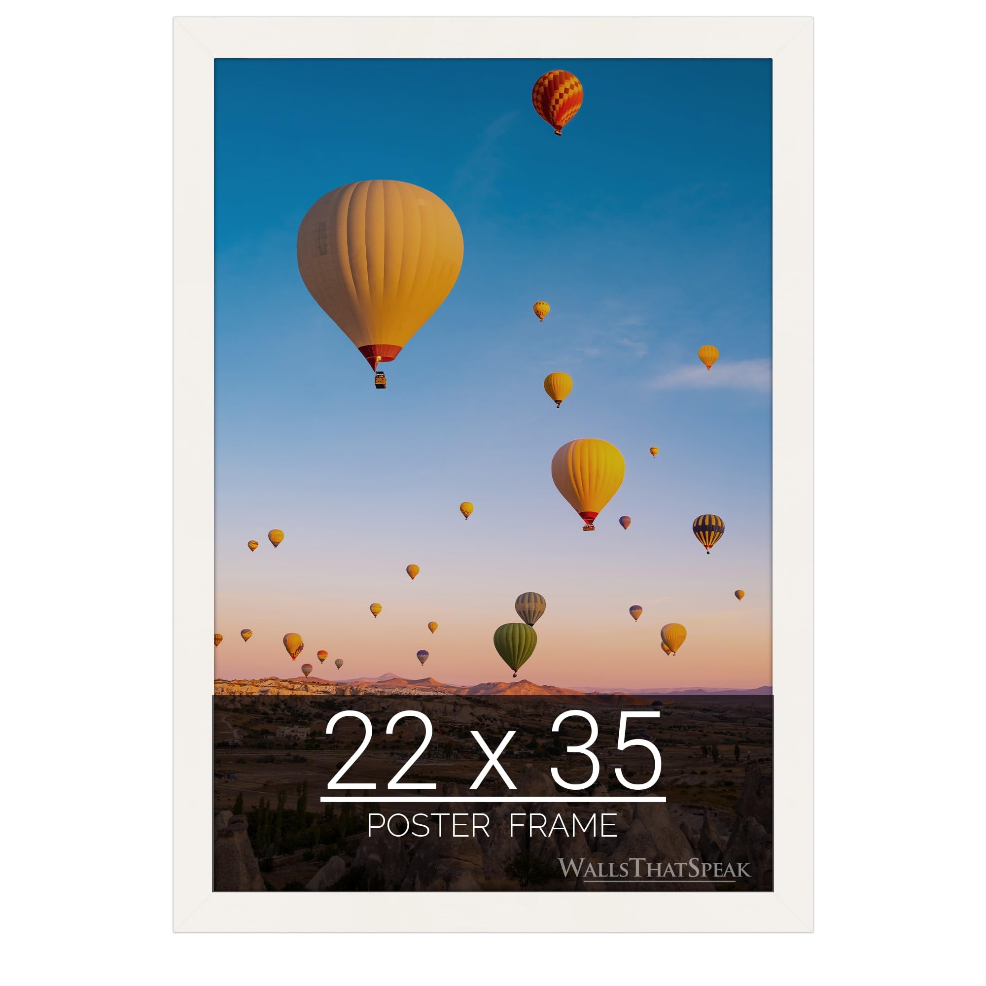 wallsthatspeak 22x35 white Picture Frame for Puzzles Posters Photos or Artwork