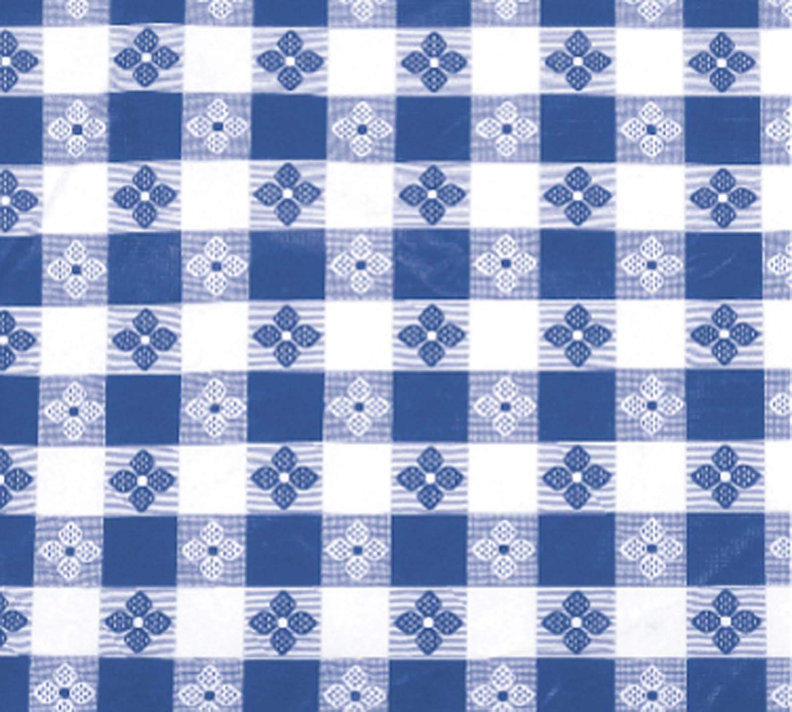 Winco Tbco-70B Checkered Table Cloth, Blue, 52' X 70'