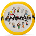 Mark Feldstein Peanuts Characters Zig Zag Yellow and Black Wall Clock, 13 Inch