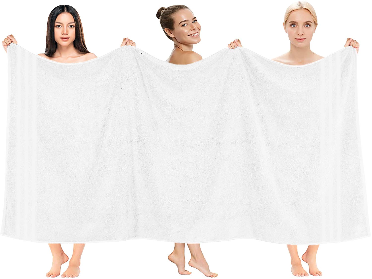 Dan River Bath Sheets Set Of 2 - 550 Gsm Ultra Super Soft & Highly Absorbent Sheets - 100% Cotton Jumbo Large Bath Towels For Ba