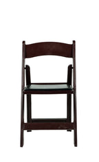 Commercial Seating Products Resin Red Mahogany Folding Chairs, 4-Pack