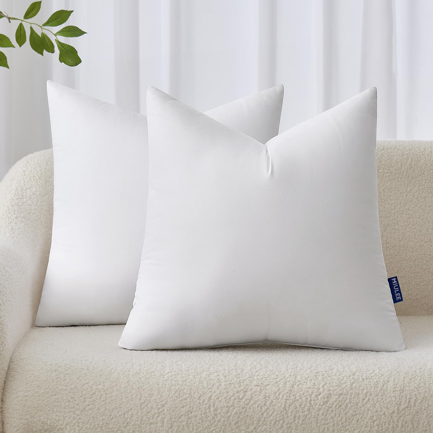 Miulee 24X24 Inches Pillow Inserts Pack Of 2, Decorative Throw Pillow Inserts For Couch