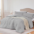 Quataly Twin Comforter Set Lightgrey,2Pcs Soft Lightweight Breathable Bedding Comforter Sets For All Season, Twin Size(68''  90'