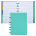Talia Discbound Notebooks, Planner, Customizable, (Ycelestial Turquoise W/Silver Discs, Junior (5.5In X 8.5In))