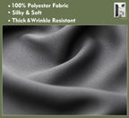 Pi Front Door Curtain 2 Panels,Door Window Shade Privacy Thermal Insulated Light Block Curtain For French Door/Sliding Door/Patio Door,(W34Xl68-2Pc,Dark Grey)