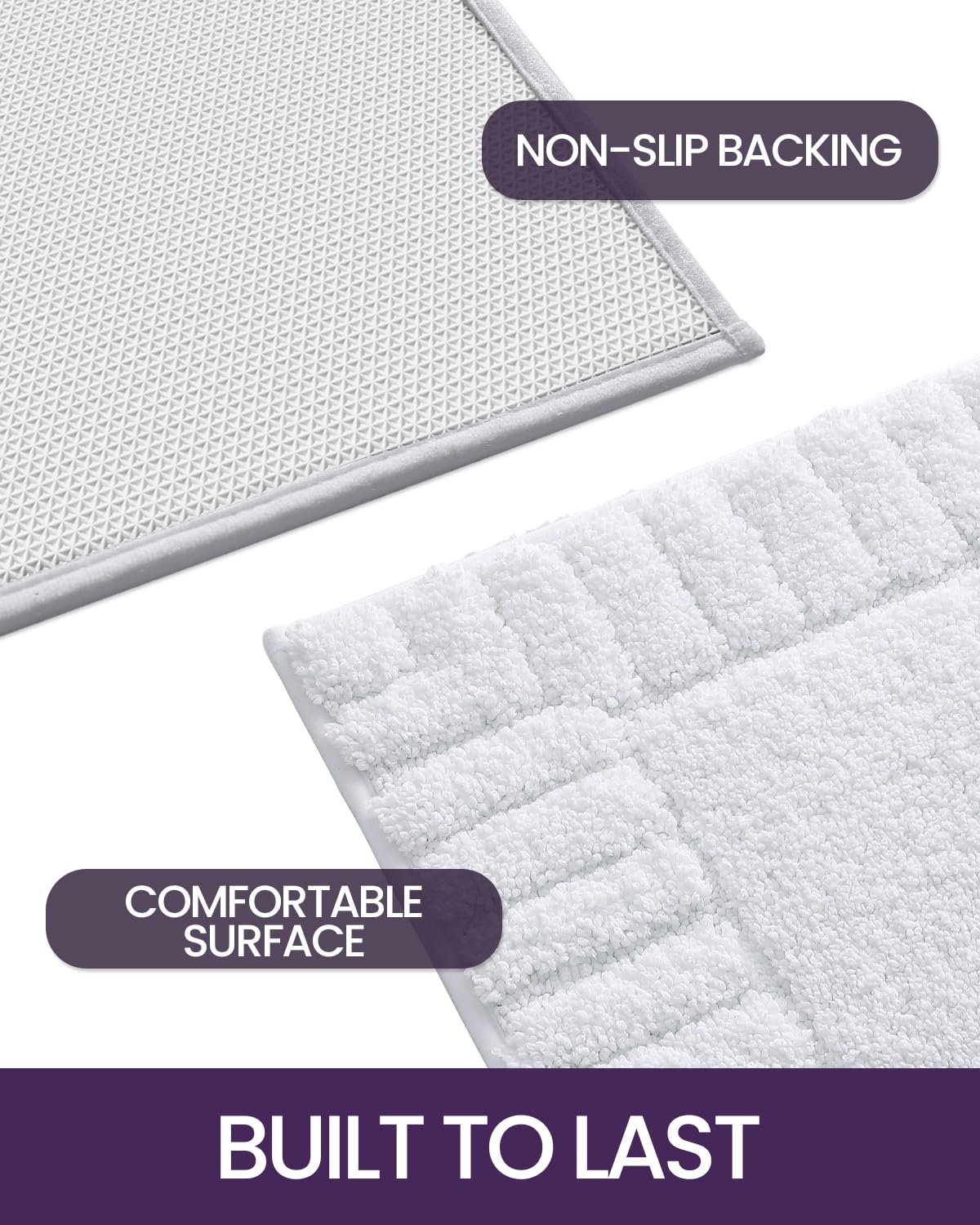 Dexi Bathroom Rugs 20''X32'', Non Slip Bath Mats For Bathroom Floor, Ultra Soft And Absorbent Bath Rug Shower Carpet, Machine Wa
