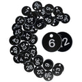 Staymax Plastic Id Number Tags Engraved Tags Key Tags Without Key Rings (301-500, Black)