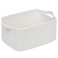 CubesLand Woven Cotton Rope Basket for Laundry, Book, Nursery, Clothes, Shoes, Toys Organizing and Bedroom Home&Living Room Deco