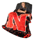 College Covers Everything Comfy Nebraska Cornhuskers Soft And Warm Huge Raschel Throw Blanket, 86' X 63'