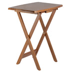 Winsome Dylan Teak Snack Table Set of 4, Oversized Living Room Tables, 26 - Ideal for Entertaining and Space-Saving Solutions
