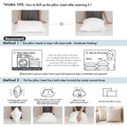 Miulee 30X30 Pillow Inserts, Pack Of 2 Down Feather Throw Pillow Inserts, Decorative Fluffy Throw Pillows Cotton Fabric For Living Room Sofa Bed