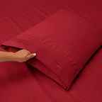 Clara Clark King Sheets, 6 Piece Set - Hotel Luxury Sheets For King Size Bed, Super Soft Bedding Sheets & Pillowcases, King Size Sheets, Burgundy Red