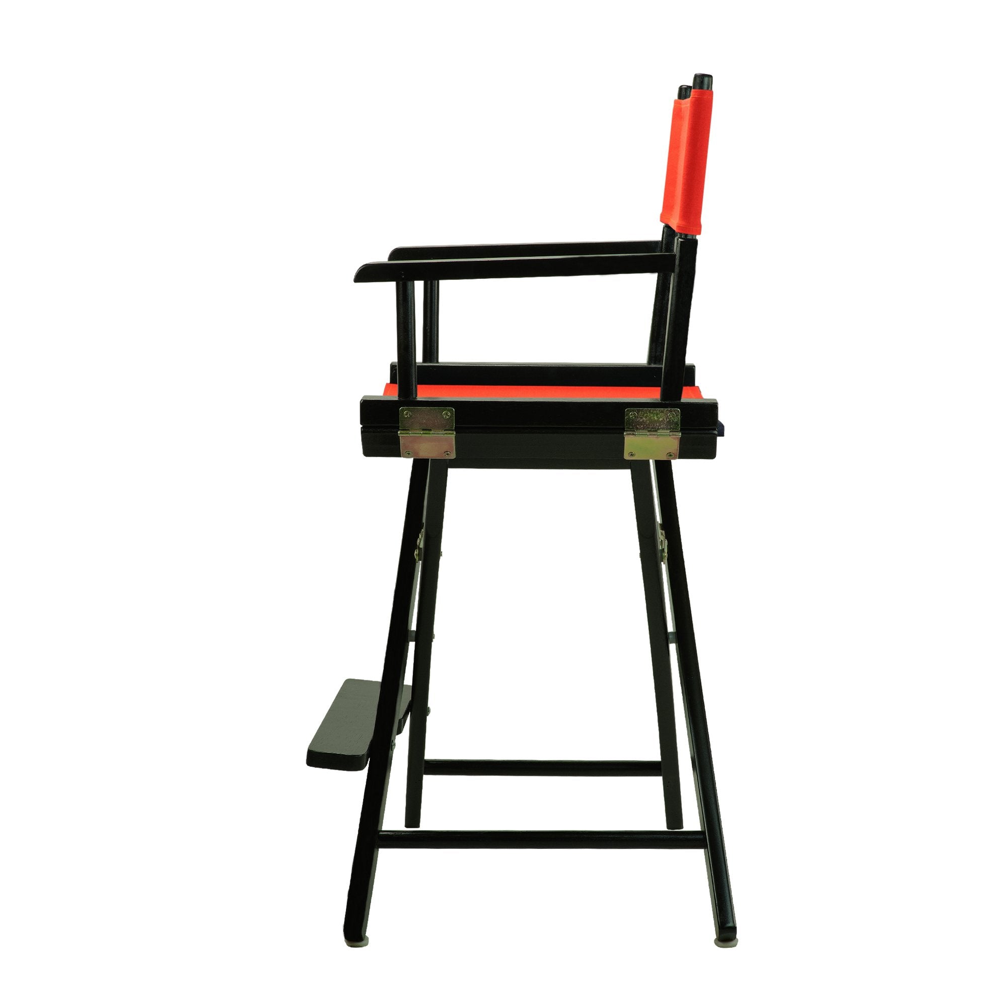 Casual Home 24" Director's Chair Black Frame-with Orange Canvas, Counter Height