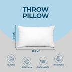 Utopia Bedding Throw Pillows (Set Of 4, White), 14 X 20 Inches Pillows For Sofa, Bed And Couch Decorative Stuffer Pillows