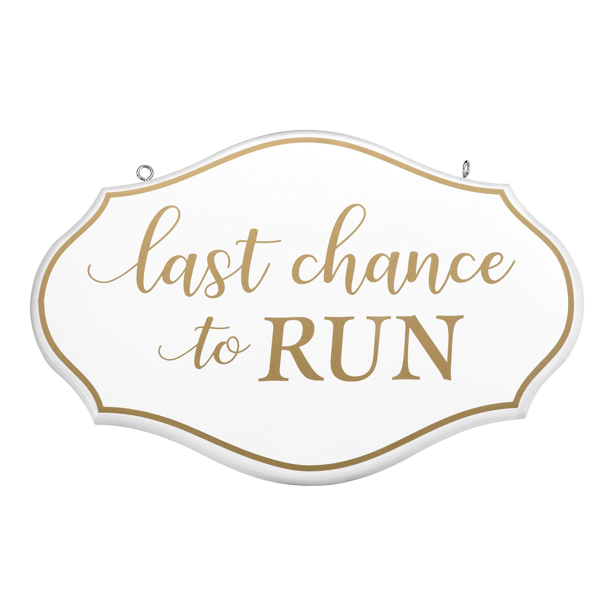 Lillian Rose Flower Girl Ring Bearer to Run Sign, 0.75'x11.75'x7.75', White