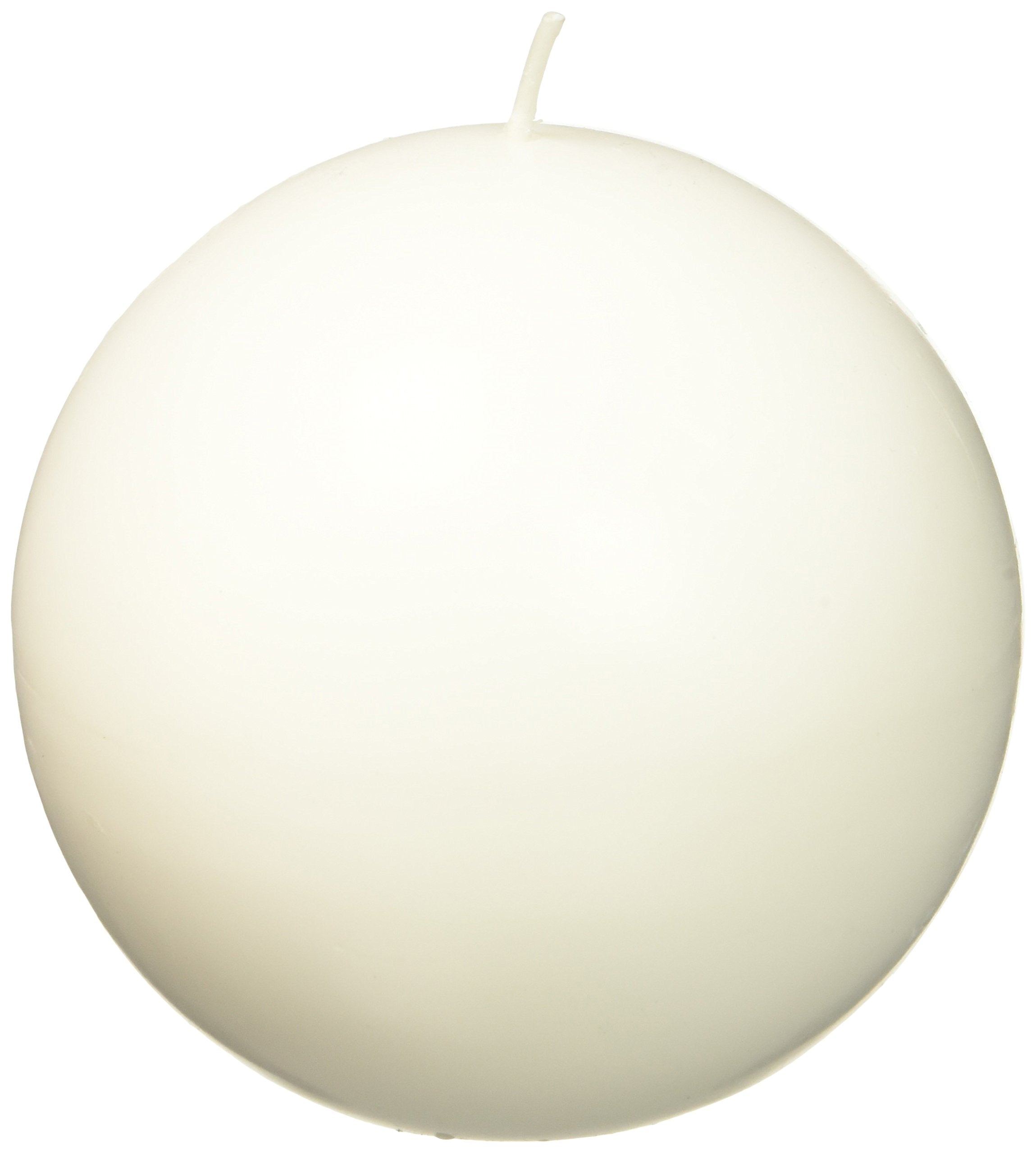 Zest Candle 2-Piece Ball Candles, 4-Inch, White