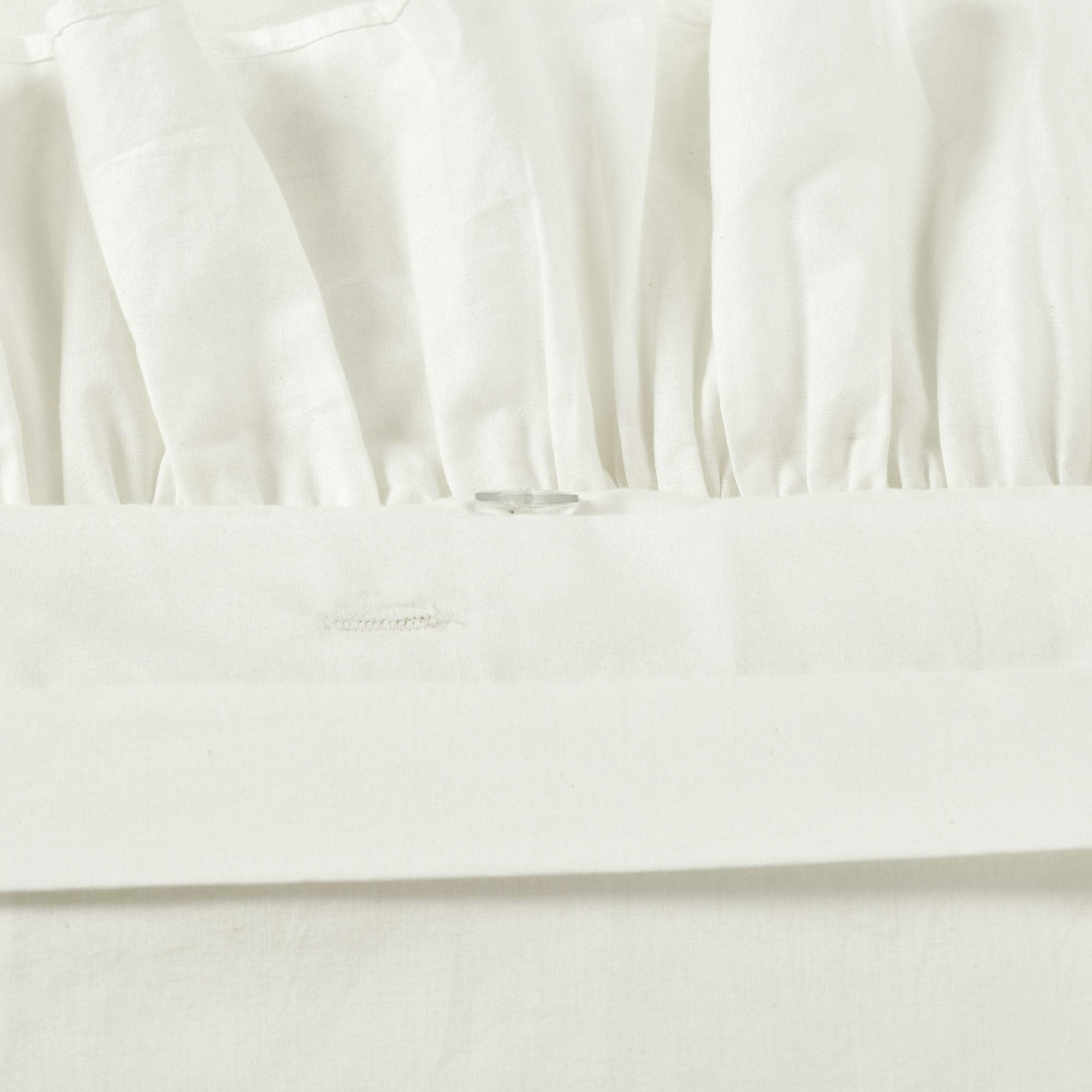 Lush Decor Reyna Ruffle 100% Cotton Duvet Cover Set - 3 Piece Cozy Ruffled Bedding Set - Timeless Elegance And Comfort - King, W