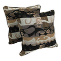 Blazing Needles Corded Jacquard Chenille Floor Pillows (Set of 2), 25", Elysian Fields