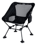 Iclimb Ultralight Compact Camping Folding Beach Chair With Anti-Sinking Large Feet And Back Support Webbing (Black - Square Frame)