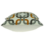 20' X 7' X 20' Cool Transitional Gray and Orange Pillow Cover with Poly Insert
