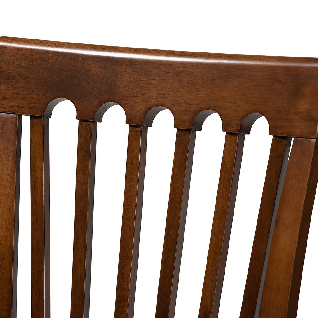 Baxton Studio Minette Modern Fabric Dining Chair, Grey and Walnut, 4/Pack (163-4P-9879-HIT)