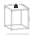 Furinno Camnus Modern Living End Table, Solid White/White