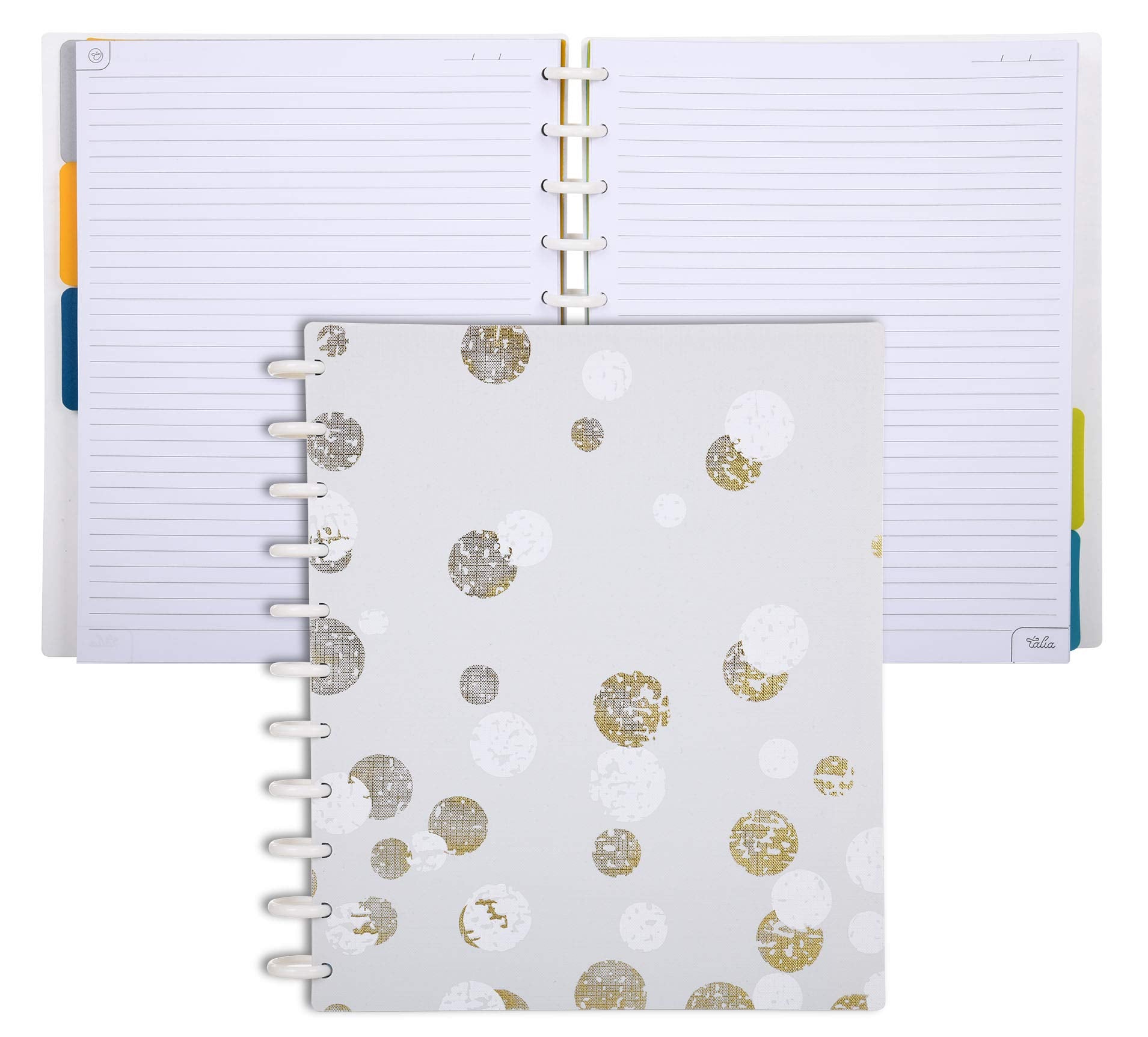 Talia Discbound Notebooks, Planner, Customizable, (Xbounce Gold, Letter (8.5In X 11In))