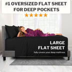 Deep Pocket King Size Sheets - 21    Extra Deep Pocket King Size Sheets - [4 Piece Set] King Bed Sheets Oversize Flat Sheet, Fit