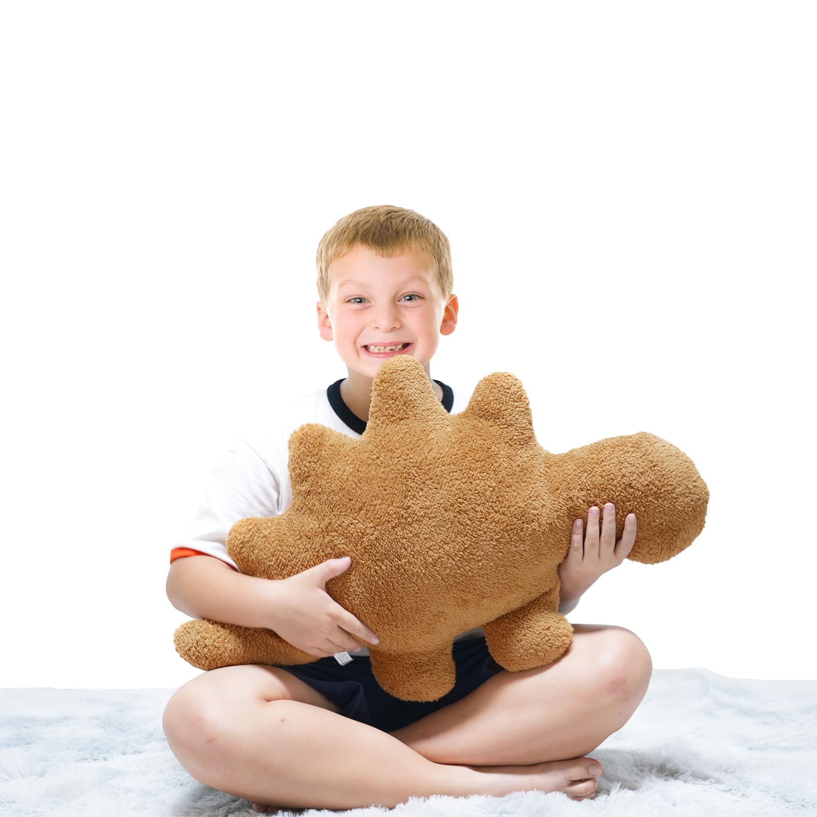 TVVPGG Dino Nugget Plush,Large 23 in Dino Nugget Pillow Stuffed Toy, Funny Dino Chicken Nuggets Pillow Gifts for Kids Adults Gir