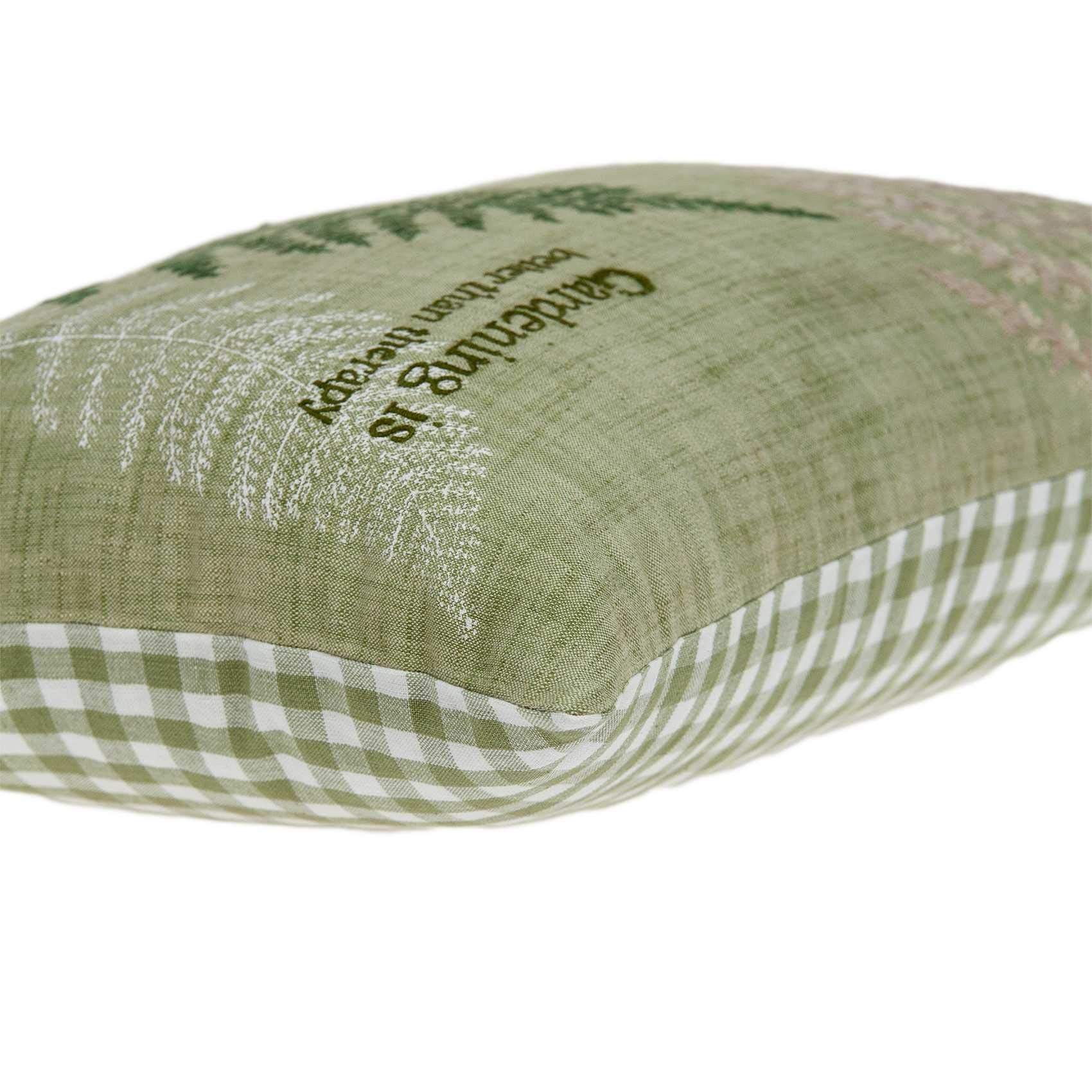 HomeRoots 100% Cotton Parkland Collection Eureka Tropical Green Pillow Cover with Poly Insert