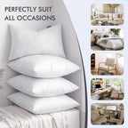 Miulee Pillow Inserts 20X20 Inch Set Of 2, Polycotton Mix Feather Throw Pillow Inserts, 20 Inch Square Decorative Couch And Sofa