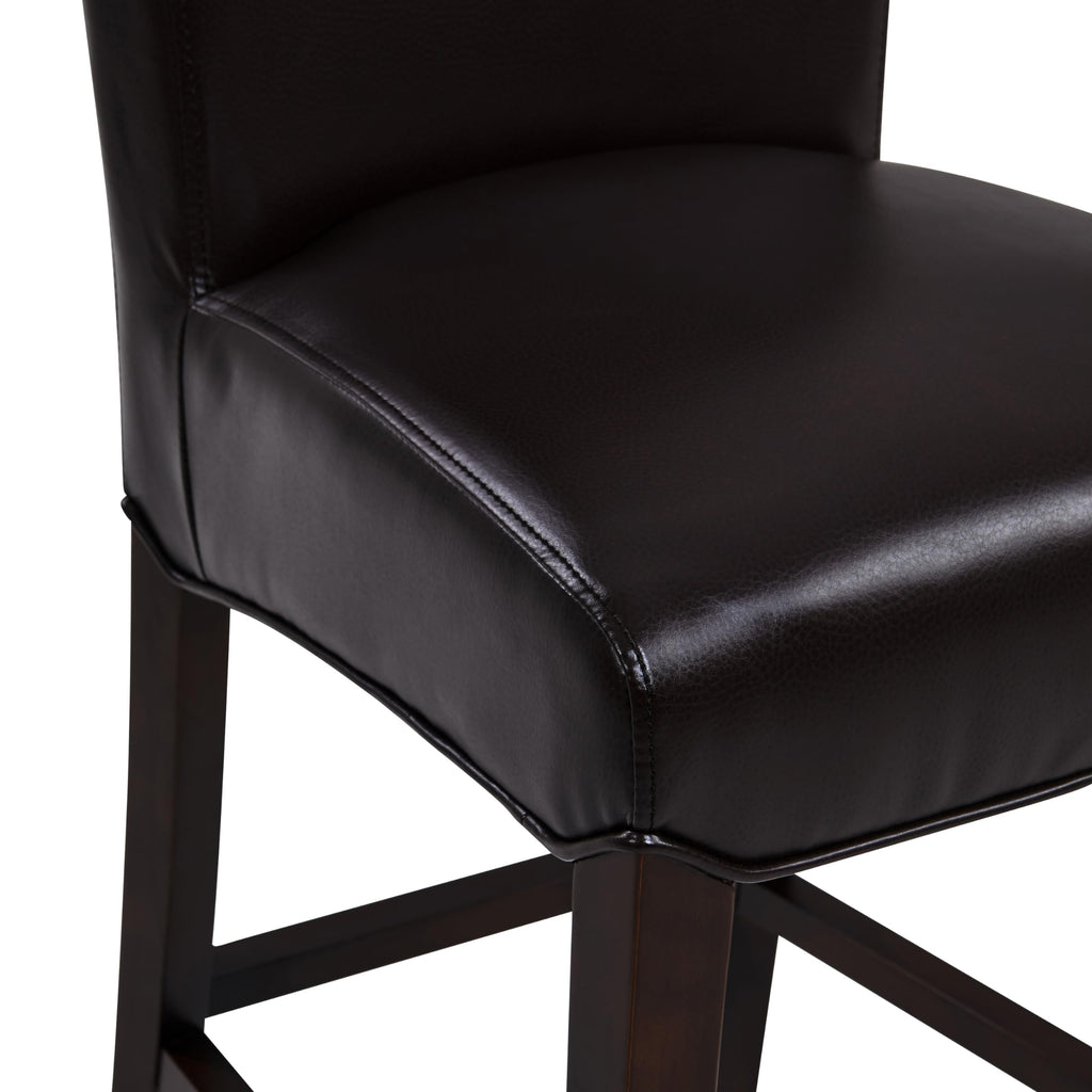 New Pacific Direct Milton Bonded Leather Counter Bar & Counter Stools, Coffee Bean