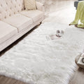 ORINOVA White Shag Washable Area Rugs for Living Room Faux Sheepskin Fuzzy Fur Rug for Bedroom Nursery Rug 3x5 Teen Room D  cor 