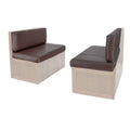 Recpro Rv Dinette Booth Cushions With Memory Foam Camper Trailer Bed (Mahogany, 36')
