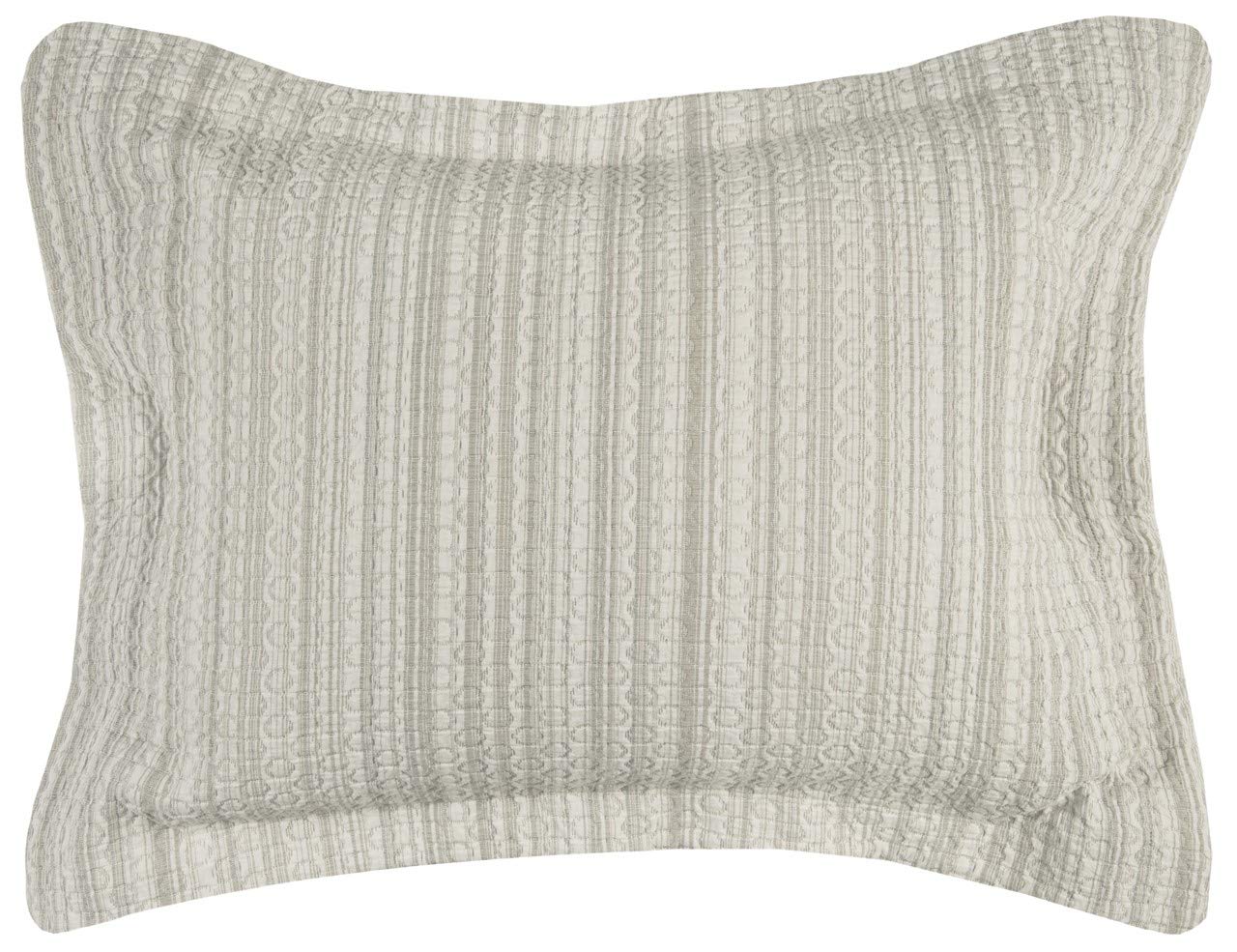 Rizzy Home Textured Stripe 20" x 26" Cotton Standard Sham-Multi- Earth Tones