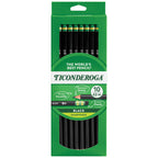 Ticonderoga Wood-Cased Pencils HB Soft #2 Black 10 Count