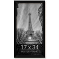 wallsthatspeak 17x34 Black Picture Frame for Puzzles Posters Photos or Artwork