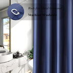 Aoohome Extra Long Shower Liner, Polyester Solid Color Shower Curtain With Hooks, Weighted Hem, Water Repellent, 72 Width X 84 H