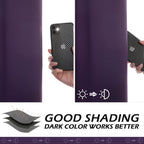 Mysky Home Blackout Curtain For Bedroom, Grommet Room Darkening Curtain, Amazing Triple Weave Thermal Insulated Curtain, 1 Curtain Panel, 42 X 54 Inch, Purple