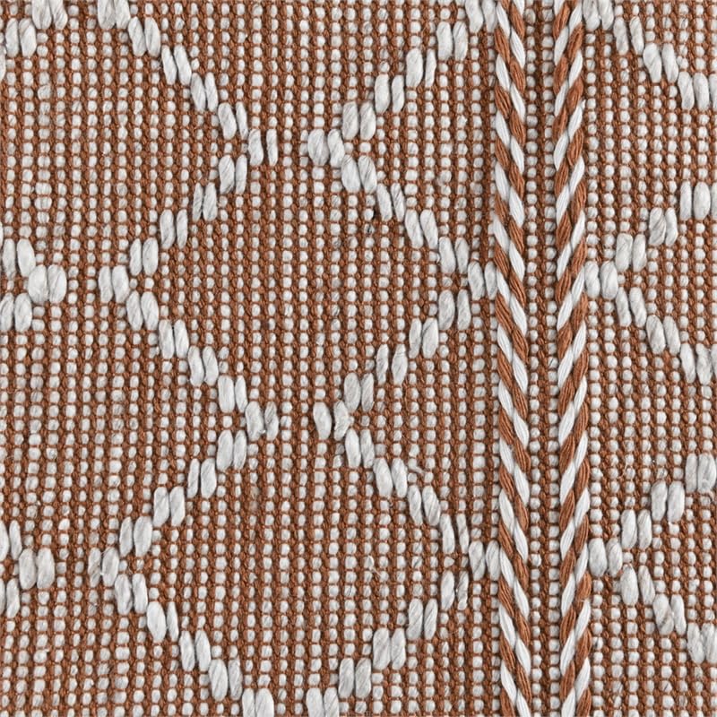 Kosas Home Sonora 24 X 36 Polyester Fabric Accent Rug In Terracotta/Ivory