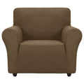 Znsayotx Super Stretch Chair Slipcover Universal Sofa Chair Covers For Living Room Dogs Pet Furniture Protector Spandex Armchair Slipcovers With Anti Slip Foam Sticks (Brown, Chair)