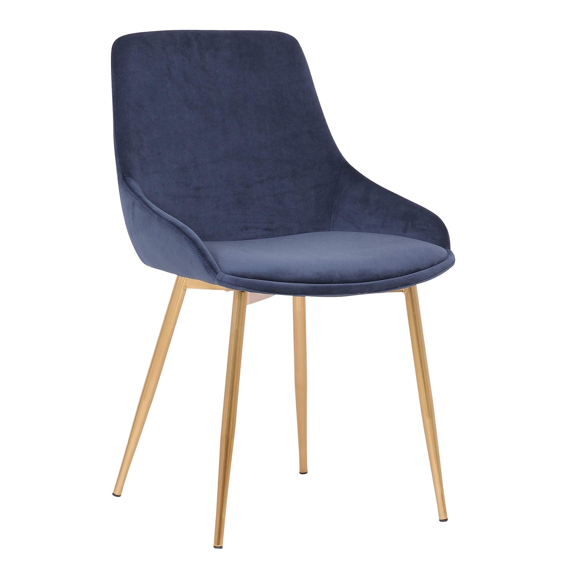 Armen Living Heidi Contemporary Fabric Dining Room Accent Chair, 18.5' Height, Blue