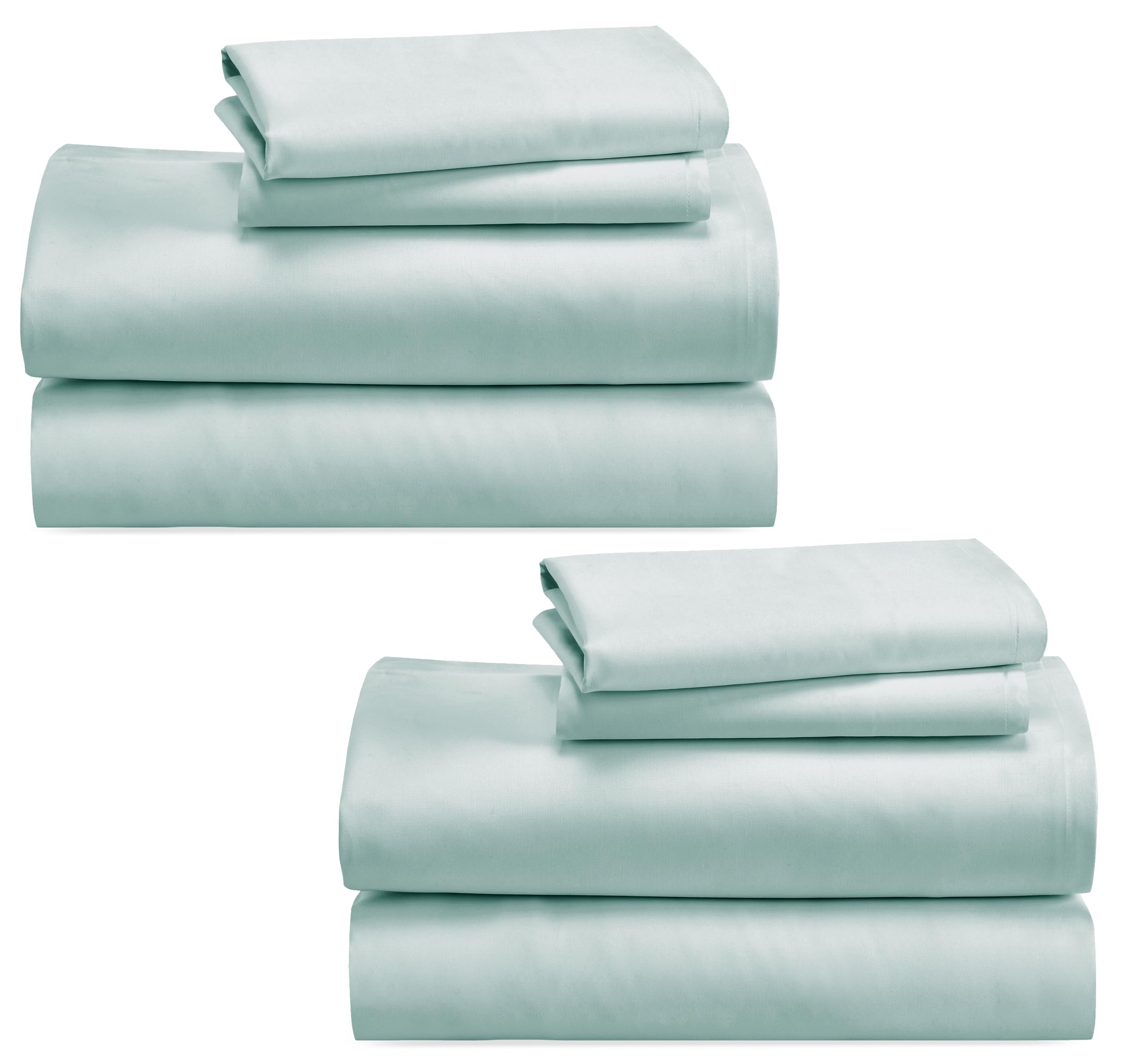 California Design Den 100% Cotton 2-Pack Sheets Set For Queen Size Bed, Soft & Durable Cotton Sheets Deep Pocket, Queen Sheet Se