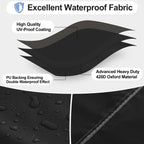Outdoorlines Outdoor Waterproof Patio Table Furniture Set Covers - Rectangle Couch Sectional Cover Outside Weatherproof Patio Furniture Covering For Deck, Lawn And Backyard 126'L X 126'W X 32'H, Black